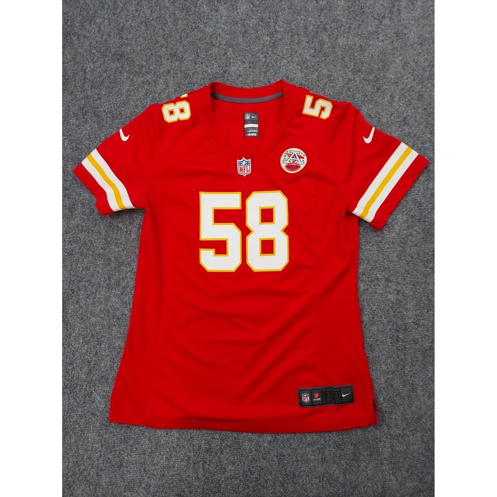 Kansas City Chiefs Nike Jersey NFL Derrick Thomas Women Medium Onfield V Neck
